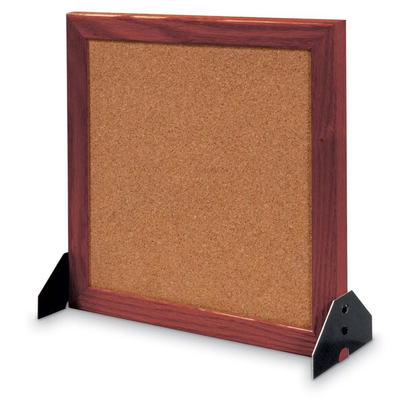Indoor Enclosed Combo Board, 48"x36", Bronze Frame/White Porc & Cobalt